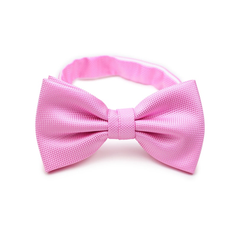 Carnation Pink Bow Tie Set Solid Color Bow Tie in Bright - Etsy