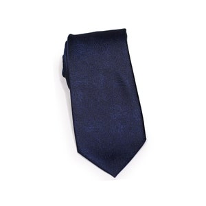 Woodgrain Texture Tie in Dark Navy - Modern Dark Navy Mens Wedding Necktie