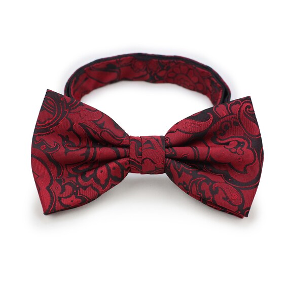 XL Cherry Red Basic Pre-Tied Bow Tie, In stock!