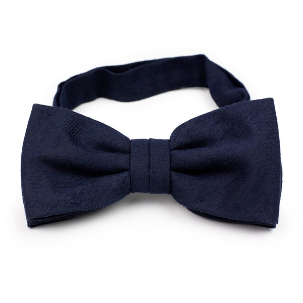 Midnight Bow Tie | Darkest Navy Bow Tie in Matte Finish | Pre-tied Navy Bow Tie