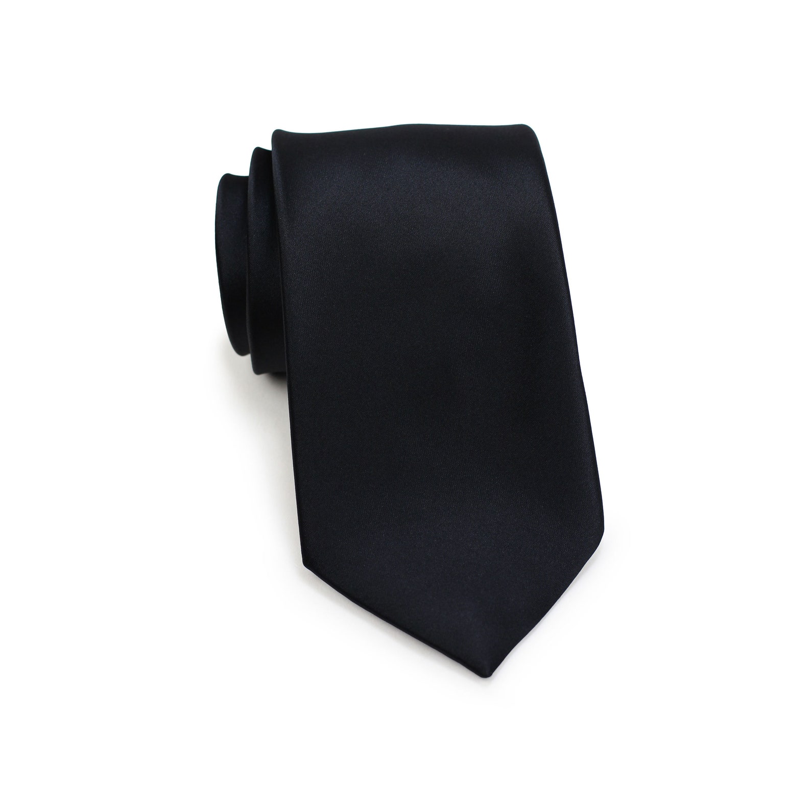 sleek black tie