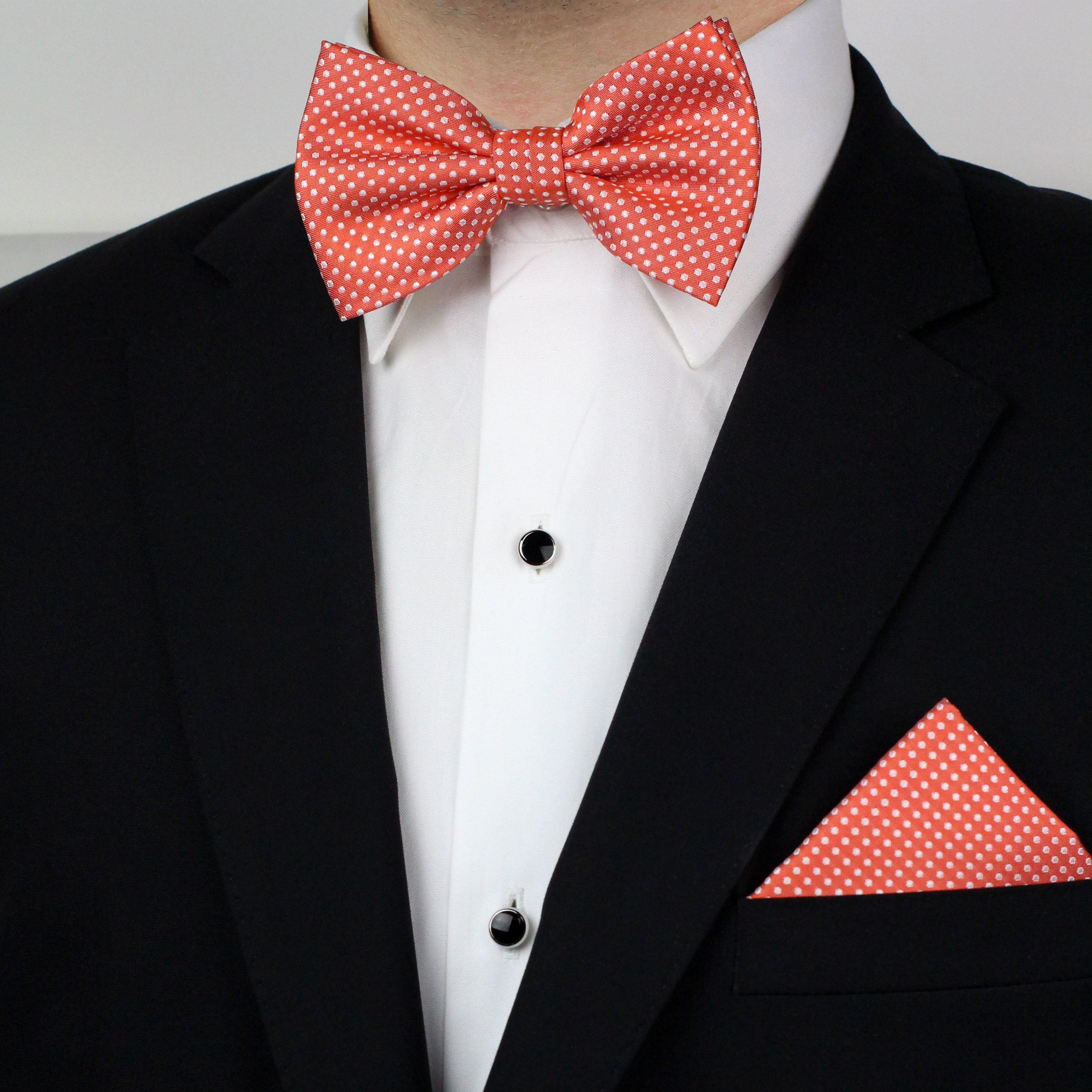 coral and black tie