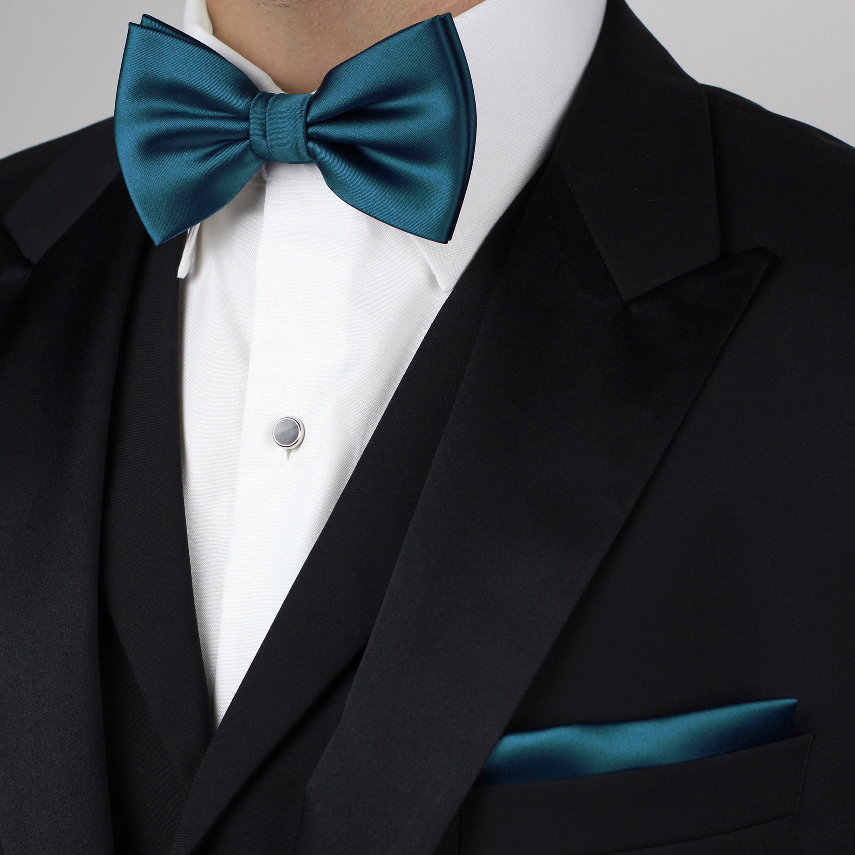 Peacock Bow Tie Set Men's Bow Ties and Pocket Square - Etsy