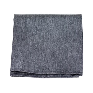 Matte Charcoal Pocket Square | Solid Charcoal Gray Suit Hanky in Mate Woolen Finish