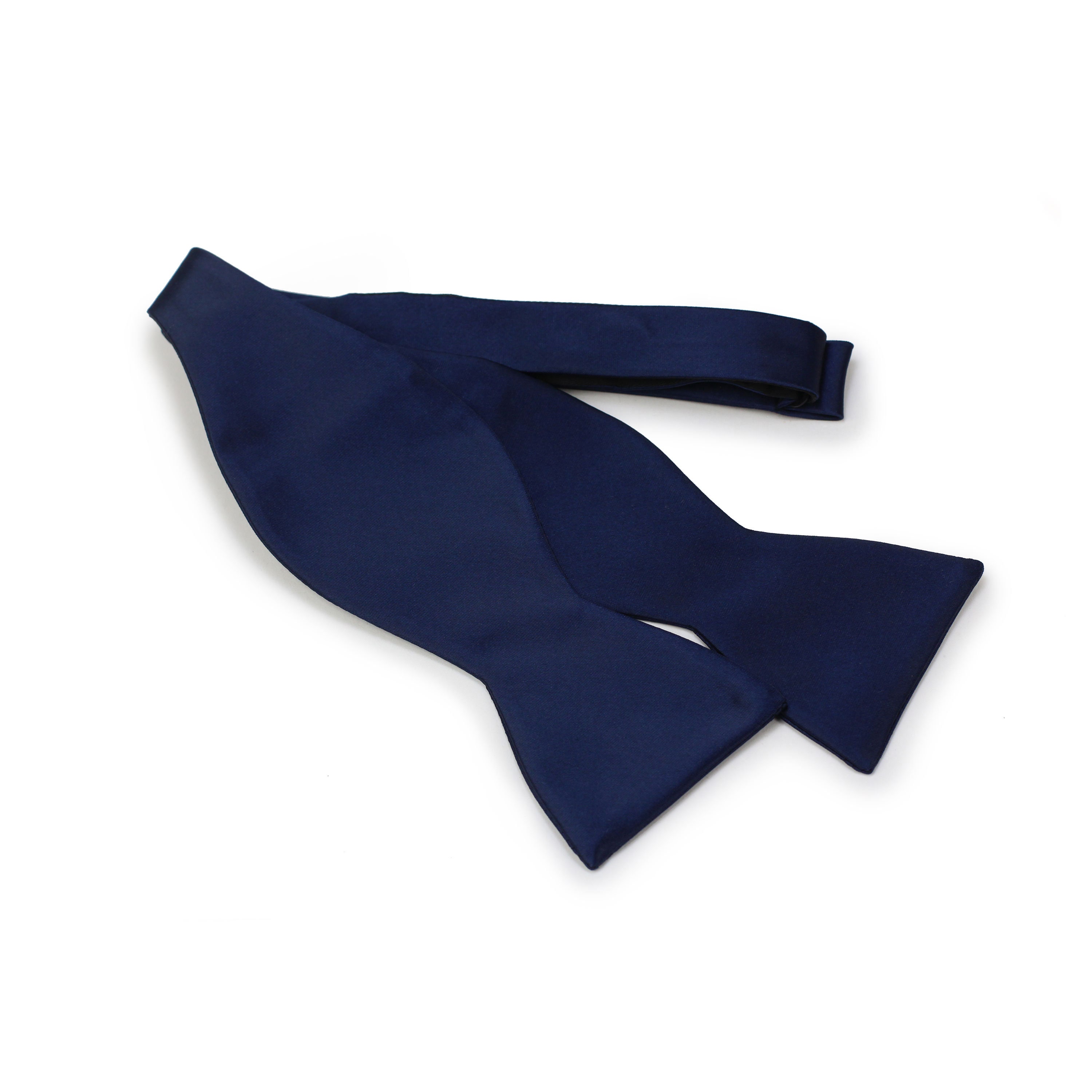 Dark Navy Bow Tie Solid Color Bow Tie in Navy Blue Satin - Etsy