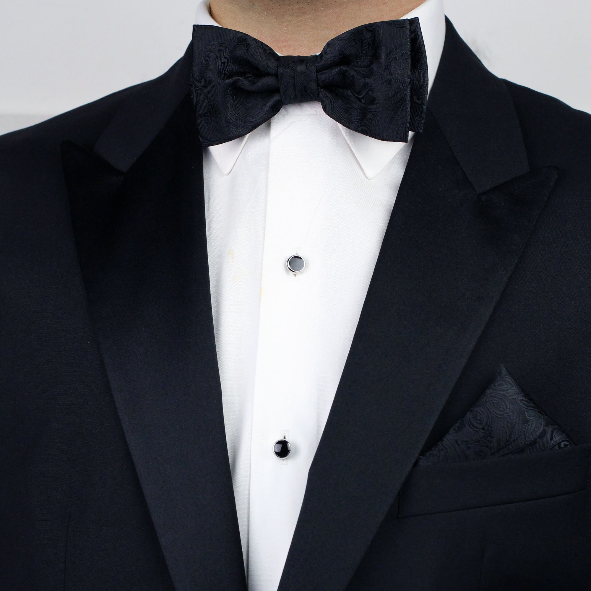sparkly black bow tie
