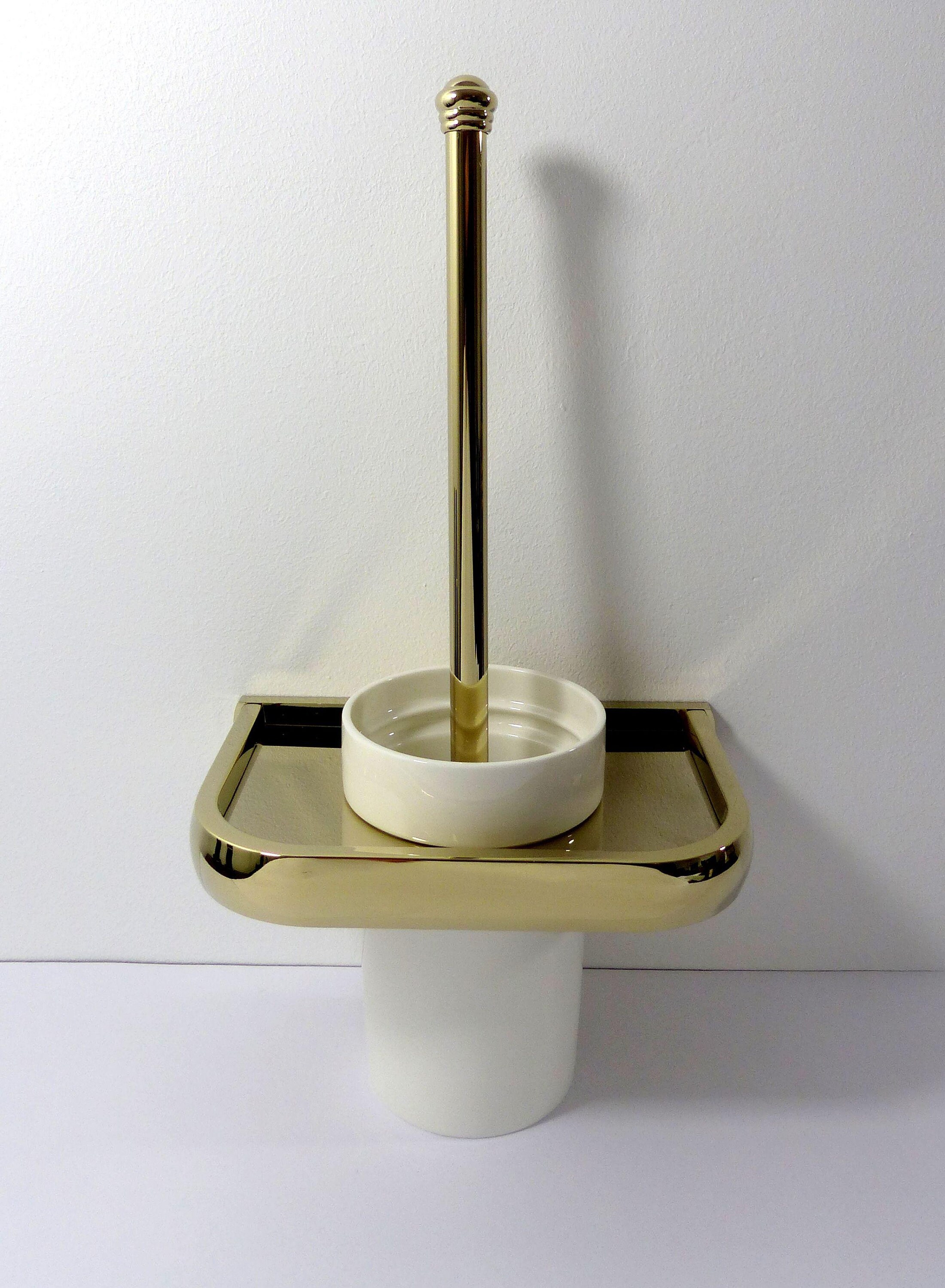 WC-Bürstengarnitur Toilettenbürste Wand WC-Bürste gold glänzend Bad Accessoires