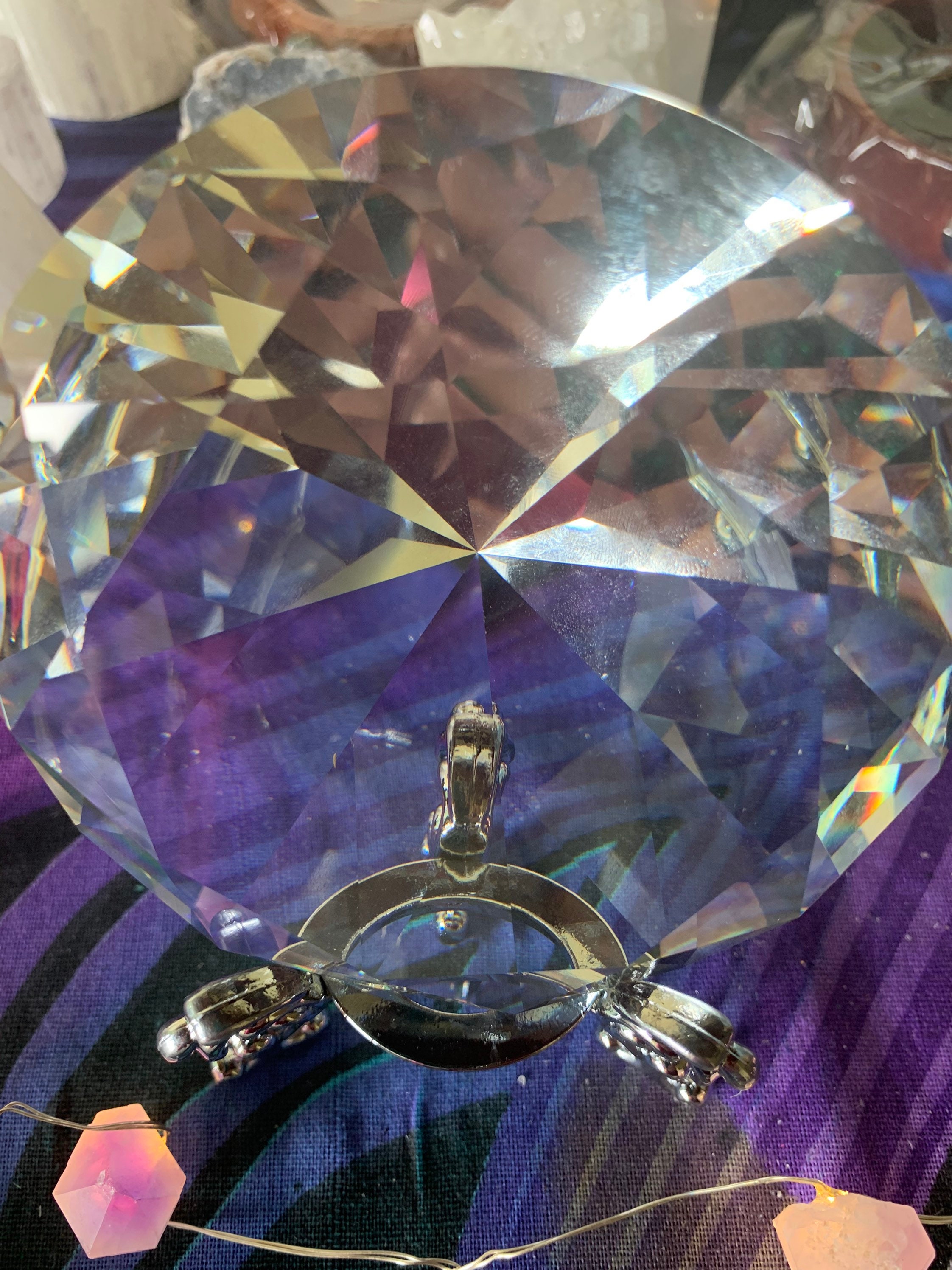 Huge 100mm High Quality Crystal Diamond on metal Etsy