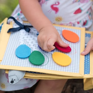 Quiet Book, Montessori Toddler Sensory Toy, 4 to 12 Felt Activity Pages
