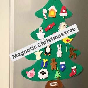 Felt christmas tree for baby, Personalized Montessori Felt Christmas Tree Baby Gift, Christmas Tree for Baby 6 months, 1, 2, 3 years old