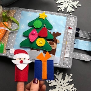 Christmas Tree Quiet Book Baby Gift | Felt Christmas Tree with Christmas Ornaments | Advent Calendar Christmas Gift Baby