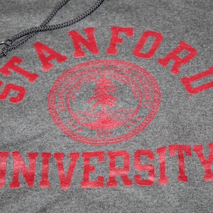 Vintage Champion Stanford University Gray Hoodie - Large