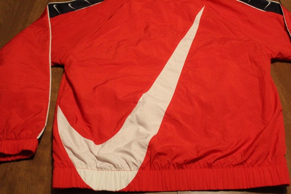 Vintage 90's Nike Red Half Zip WIndbreaker Huge S… - image 7