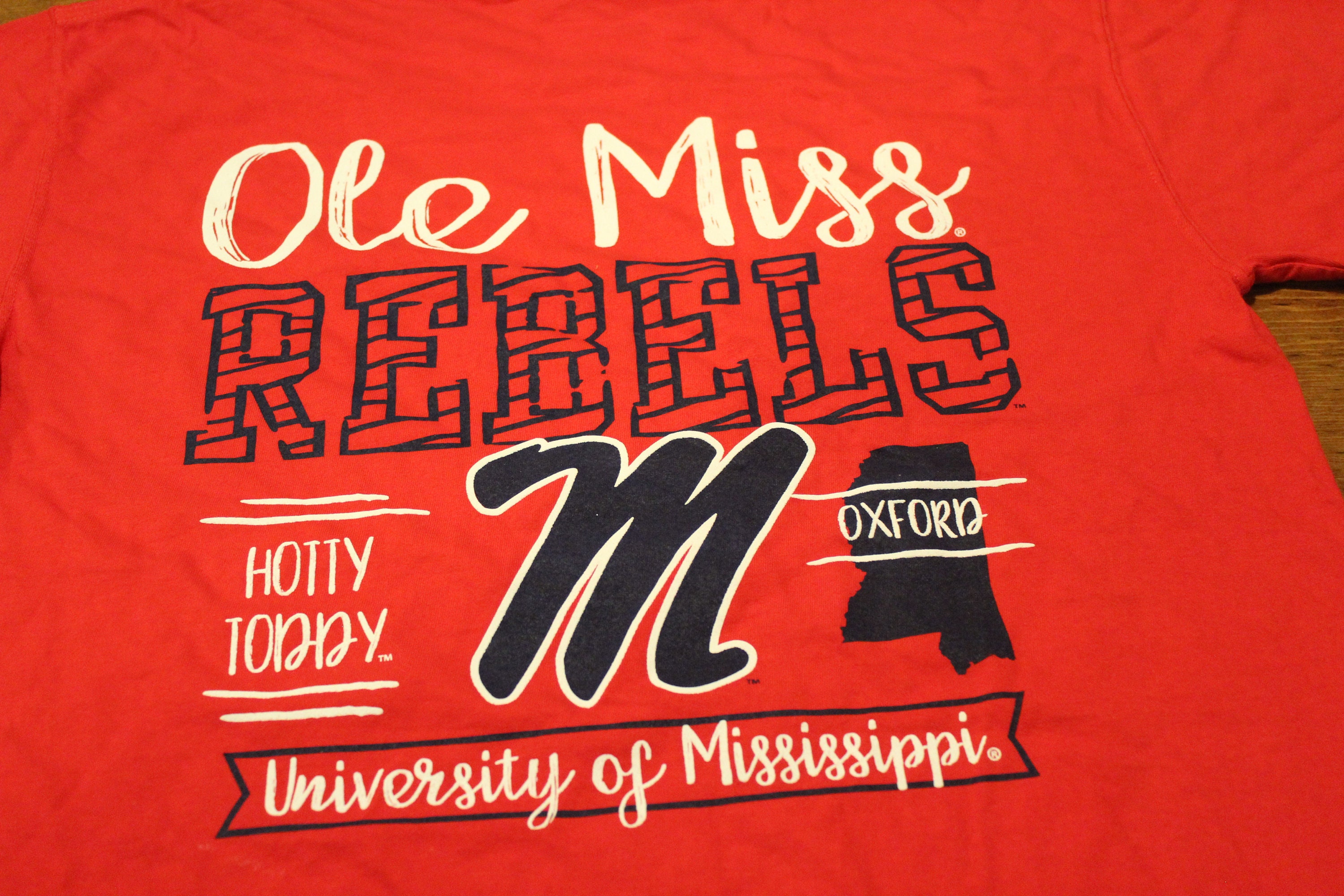 Red Ole Miss Rebels T Shirt Comfort 