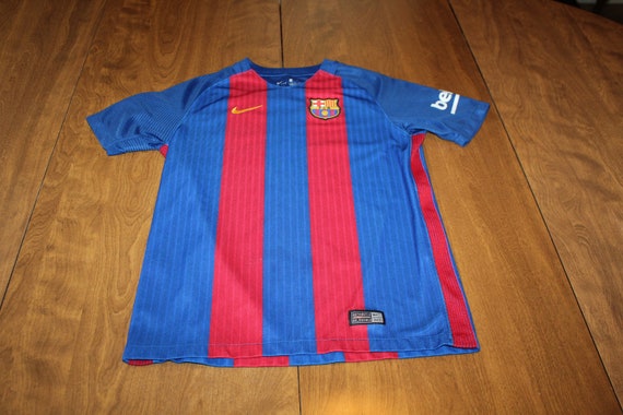 FC Barcelona Soccer Football Jersey Youth L Nike Etsy