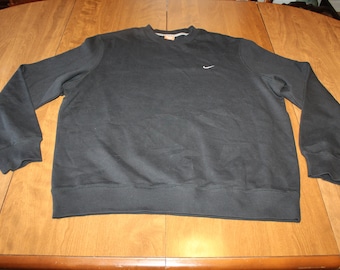 Vintage Nike The Athletic Dept Crewneck Sweatshirt Black XXL Check Swoosh