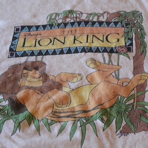 The Lion King Vintage  T Shirt Vintage - Walt Disney Company - Made In USA - Size XL