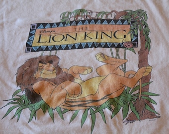 The Lion King Vintage  T Shirt Vintage - Walt Disney Company - Made In USA - Size XL