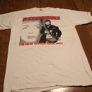Vintage 1993 Paul McCartney Off The Ground The New World Tour T Shirt  - XL with Program, Booklet, Ticket Stub and bag