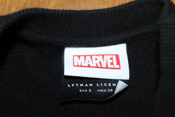 Vintage Marvel Sweatshirt Pullover Crewneck Black… - image 5
