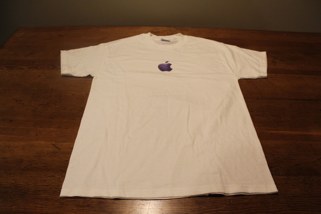 【HAVE A GOOD TIME 】Apple Core SS Tee Vintage Apple Computer Rainbow Logo White T-Shirt 80's 90's