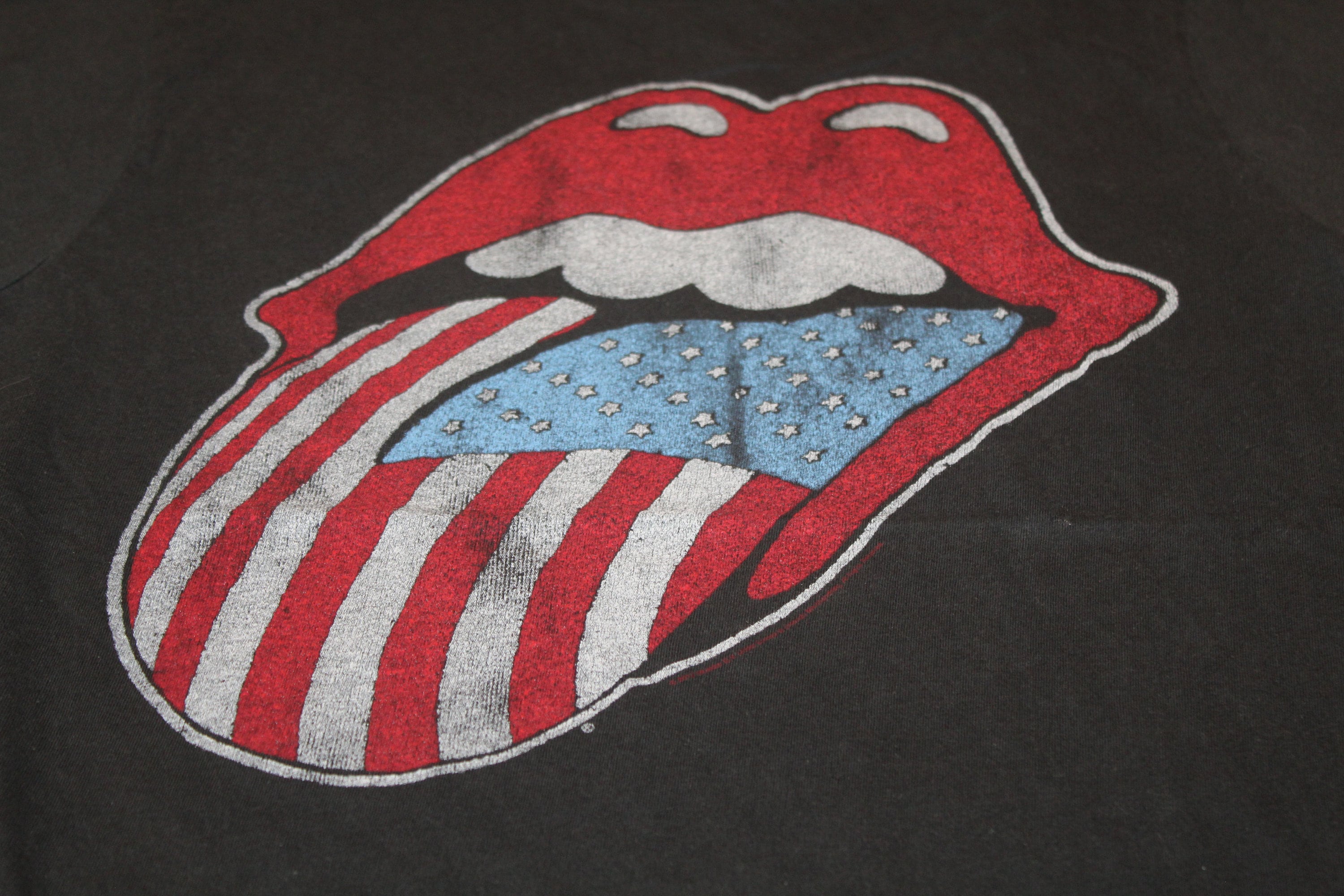 rolling stones american flag t shirt