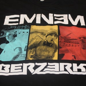 Eminem Original Tour Berzerk Rare Rap Black Hip Hop Tee Shirt Medium