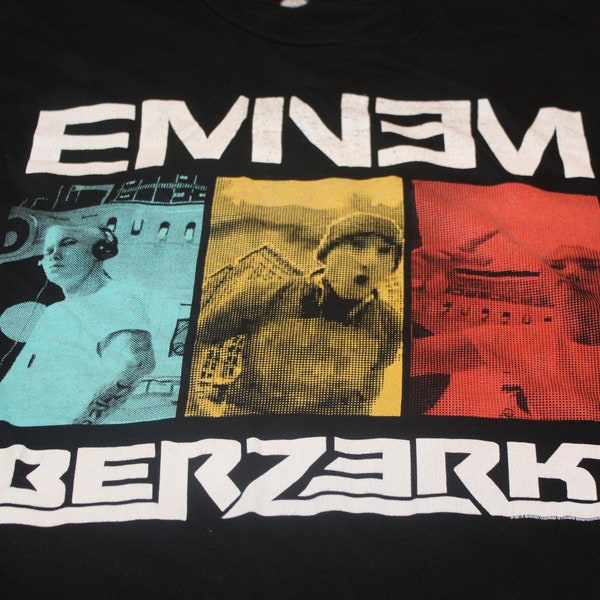 Eminem Original Tour Berzerk Rare Rap Black Hip Hop Tee Shirt Medium