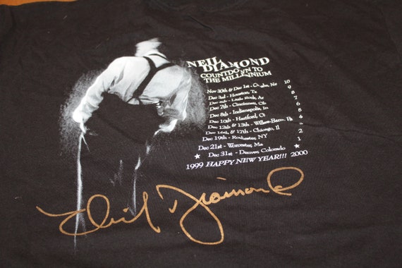 Vintage Neil Diamond Concert T Shirt - Black - XL - image 6