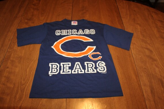 Vintage 1995 Chicago Bears Blue T Shirt Kids Size… - image 1