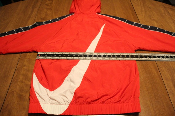 Vintage 90's Nike Red Half Zip WIndbreaker Huge S… - image 8