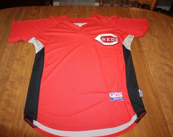 Vintage 90's Majestic Men's MLB Red White Cincinnati REDS Baseball