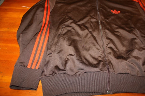 Adidas Jacket, Vintage 80s Adidas Brown Track Jacket, Three