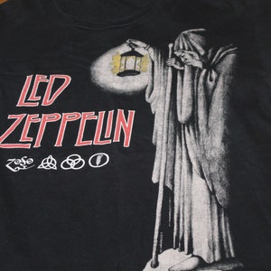 Vintage Led Zeppelin Black Band T Shirt - Wizard - S/M?