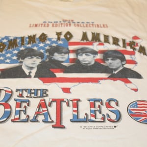 Vintage The Beatles 30th Anniversary Coming to America T Shirt 1994 Apple Records - Large