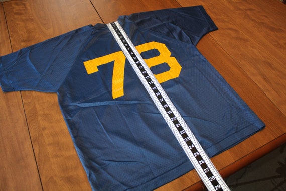 Vintage 70's US Navy USN Champion Blue Mesh T Shirt Jersey Sz