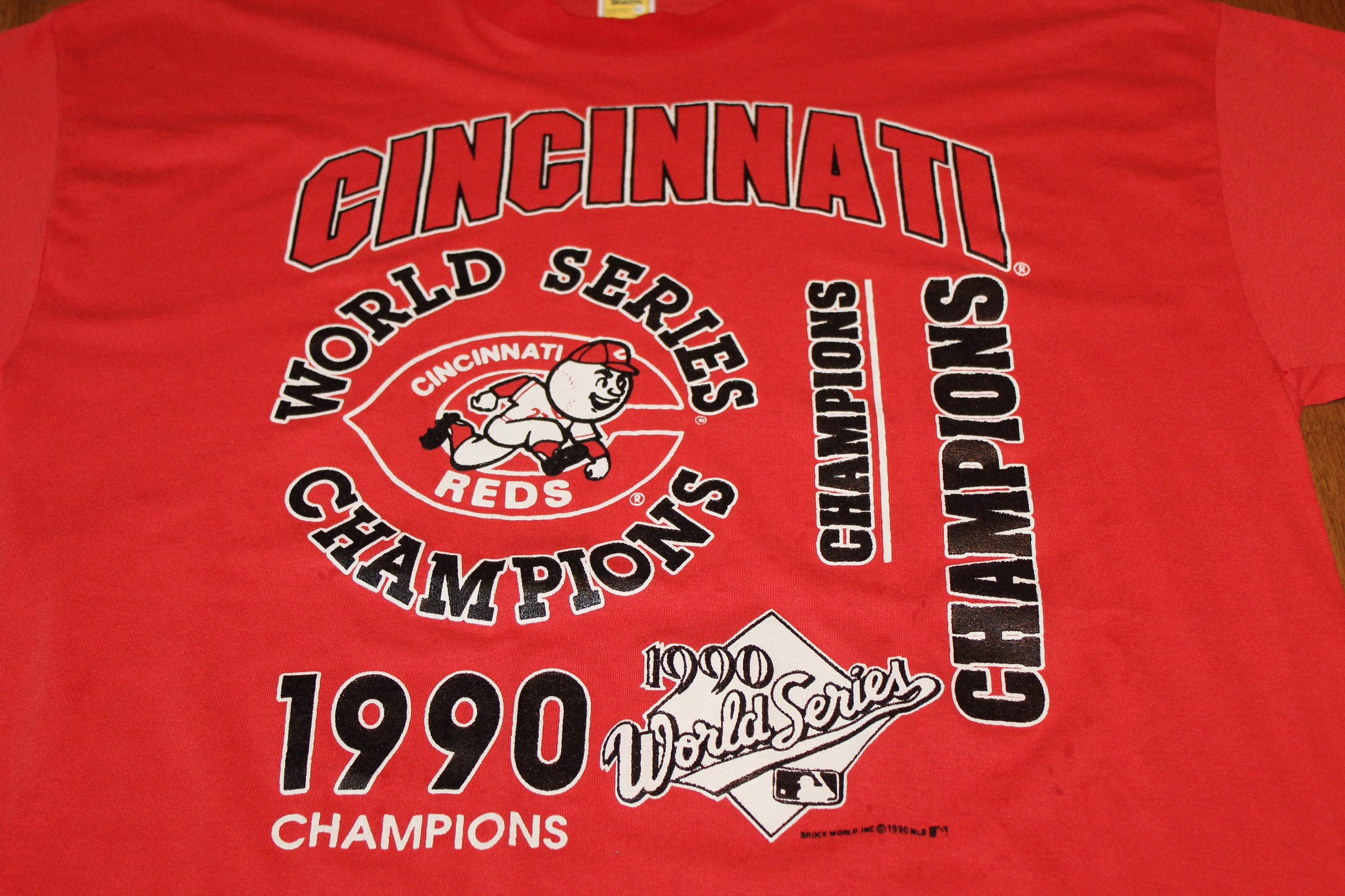 Etsy Cincinnati Velva 1990 XL Champions Sheen Series World Red T - Österreich Reds Vintage Shirt