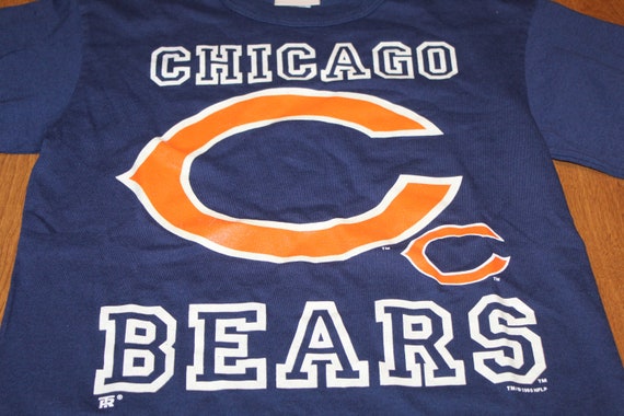 Vintage 1995 Chicago Bears Blue T Shirt Kids Size… - image 2