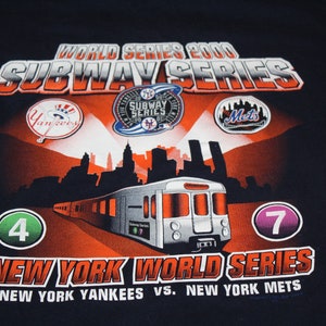2000 Subway Series World Series Long Sleeved T Shirt Yankees Vs Mets - XL
