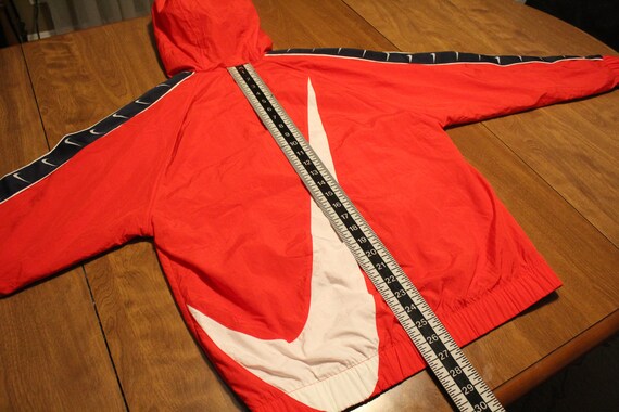 Vintage 90's Nike Red Half Zip WIndbreaker Huge S… - image 9