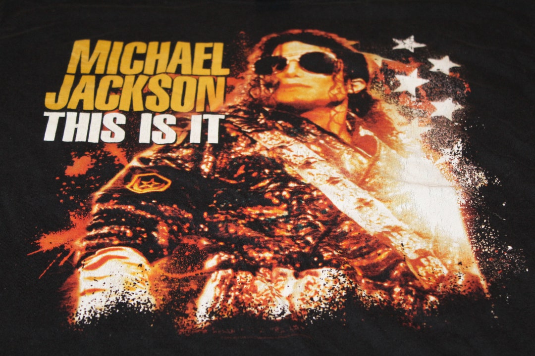 Vintage Michael Jackson King of Pop This is It Black T-shirt - XL