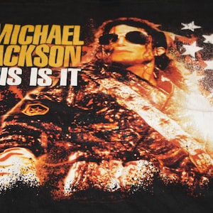Vintage Michael Jackson King Of Pop This Is It Black T-Shirt - XL