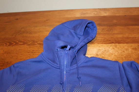 Vintage Blue / Yellow Nike Full Zip Hoodie - Medi… - image 3