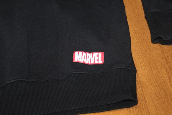Vintage Marvel Sweatshirt Pullover Crewneck Black… - image 2