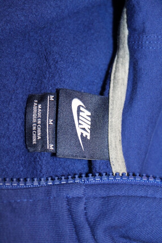 Vintage Blue / Yellow Nike Full Zip Hoodie - Medi… - image 4