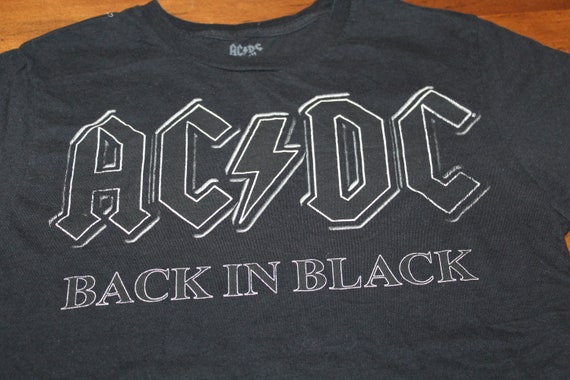 AC DC Back in Black T Shirt Black Small 