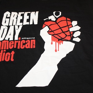 Vintage Green Day American Idiot Black T Shirt - Medium