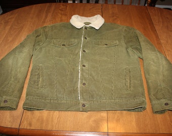 Vintage L. L. Bean Khaki Green Corduroy 