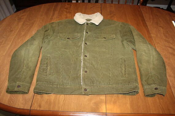 Vintage L. L. Bean Khaki Green Corduroy Sherpa Jacket Medium - Etsy Canada