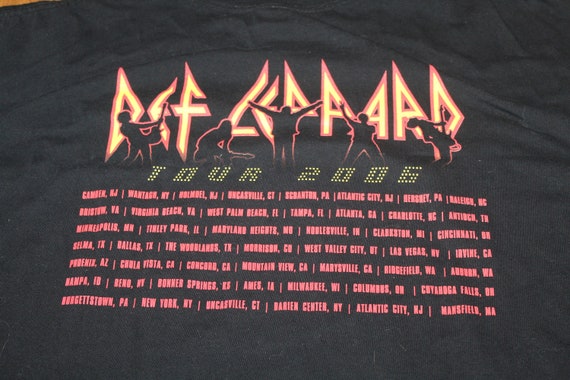 Vintage 2006 Def Leppard Concert Tour Black T Shi… - image 5
